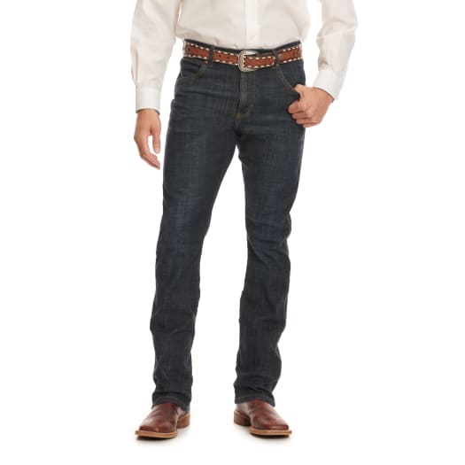 Wrangler Retro Men's Dax Dark Wash Slim Fit Boot Cut Jeans