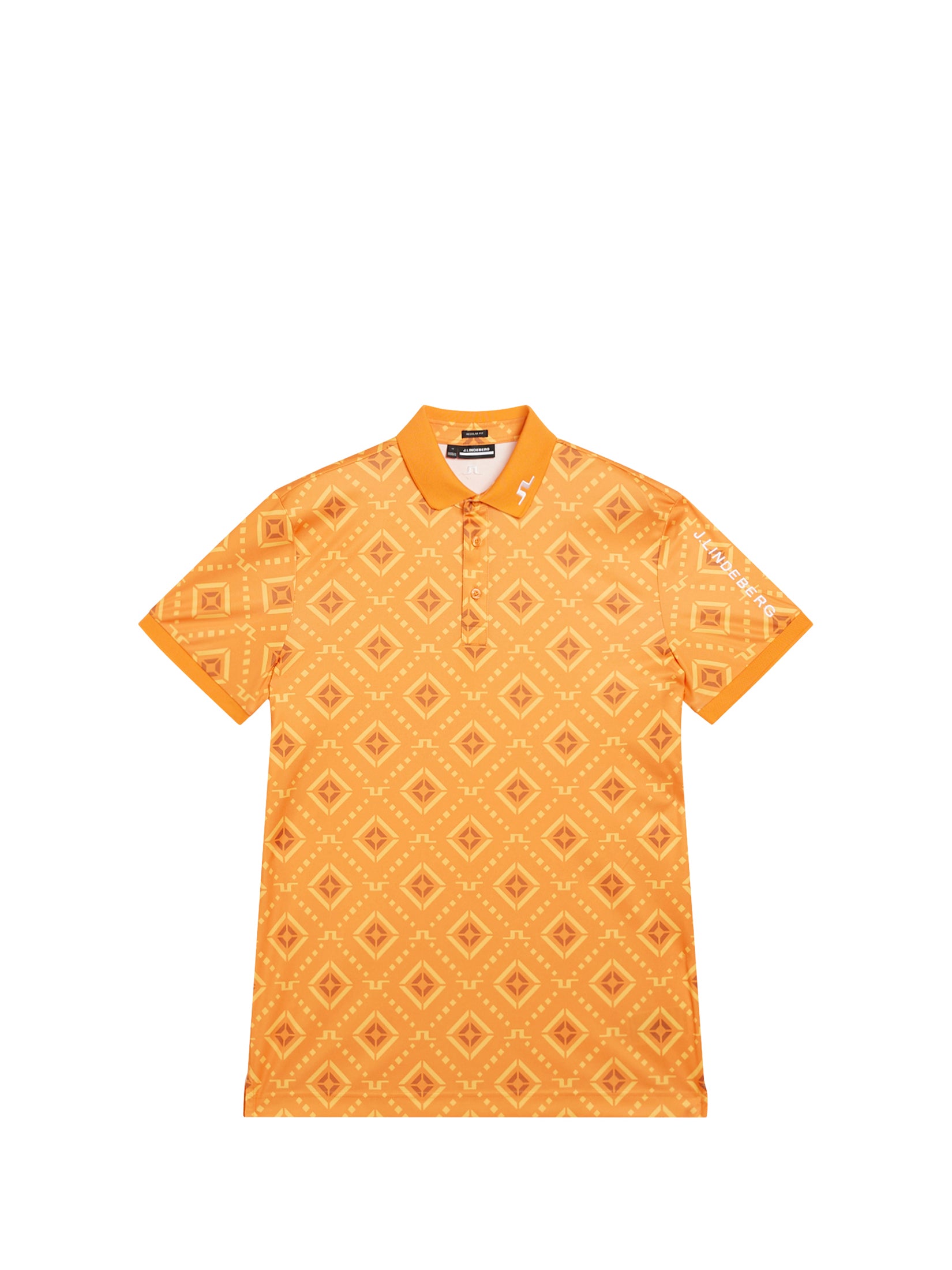 Tour Tech Reg Fit Print Polo / Orange Diamond logo