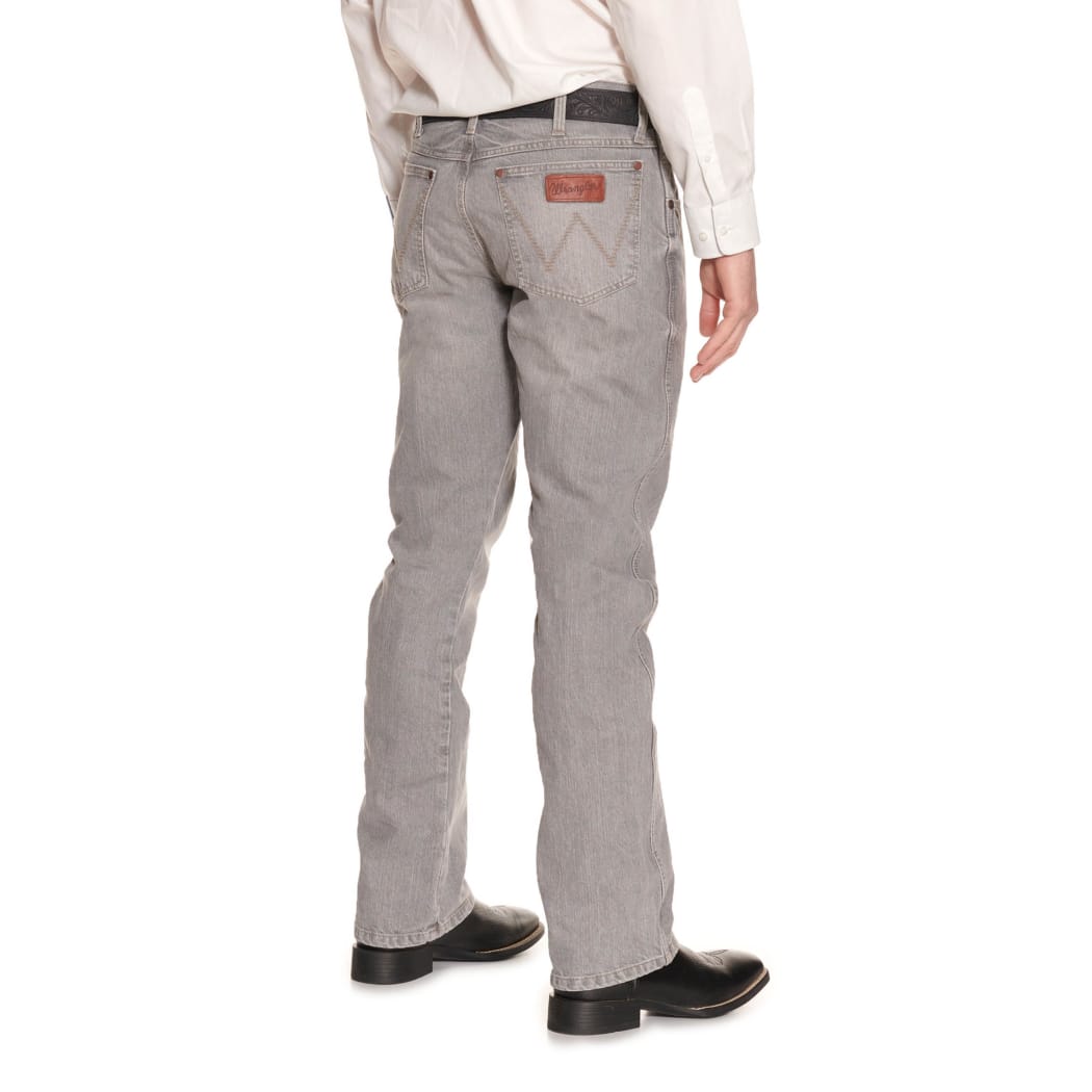 Wrangler Retro Men's Granite Grey Slim Boot Cut Jeans