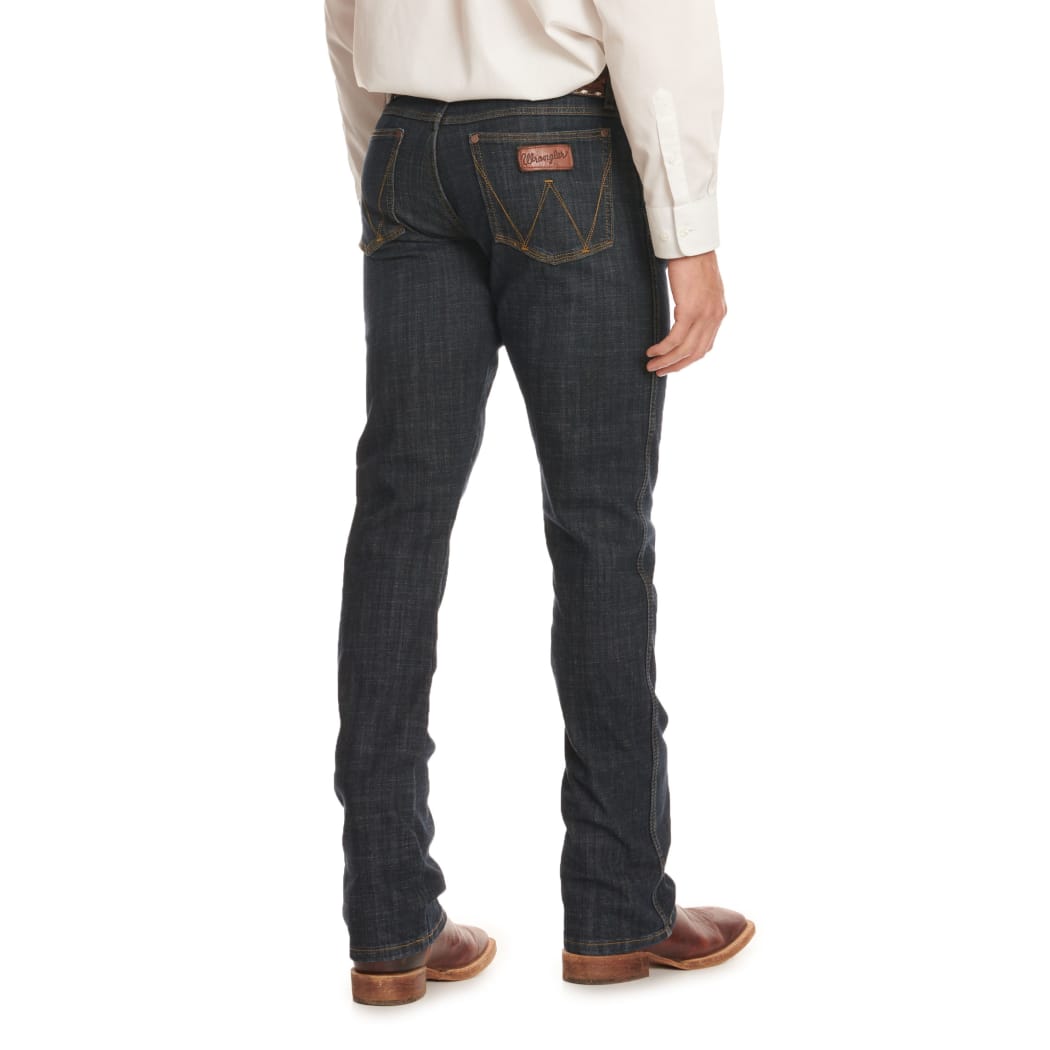 Wrangler Retro Men's Dax Dark Wash Slim Fit Boot Cut Jeans