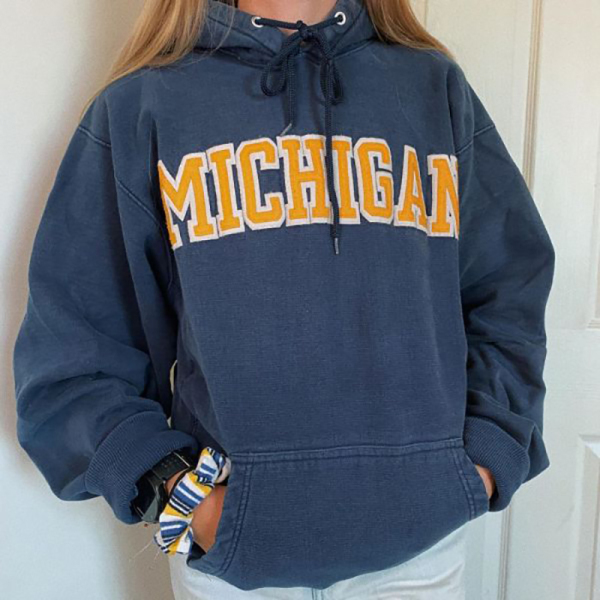 Womens Fashion Casual Letter Print Hoodie