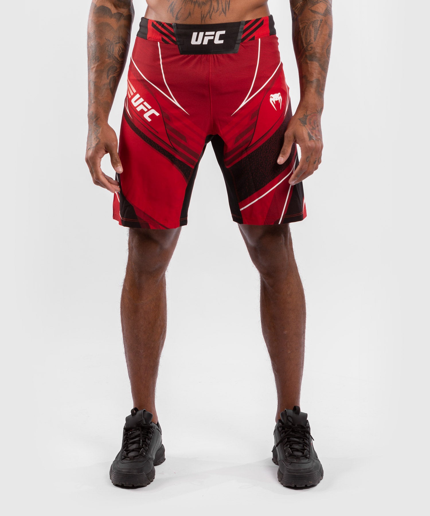 UFC Authentic Fight Night Men's Shorts - Long Fit - Red