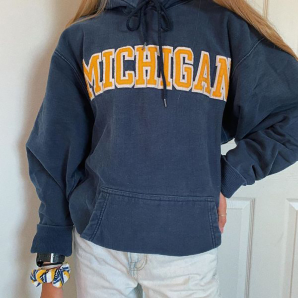 Womens Fashion Casual Letter Print Hoodie