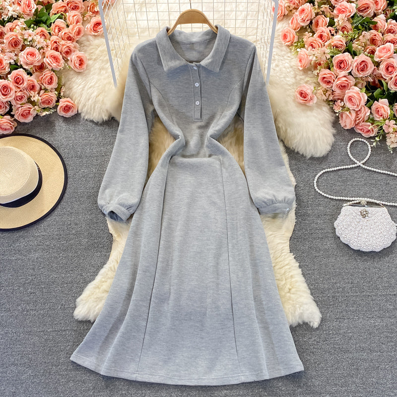 Casual Bottoming Sweatshirt Dress