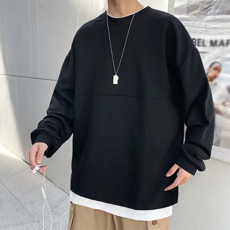 Round neck loose all-match sweatshirt