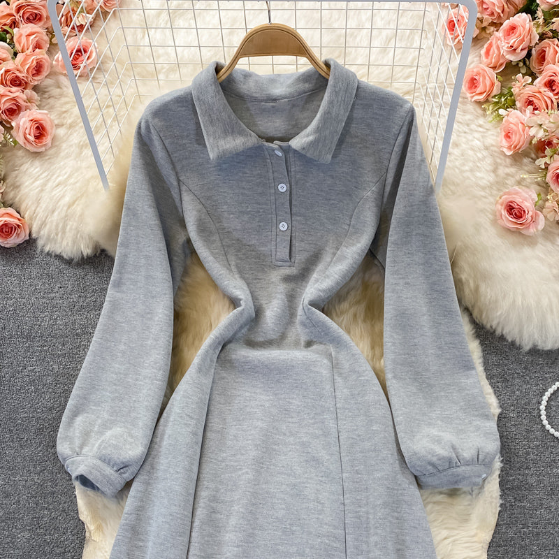 Casual Bottoming Sweatshirt Dress